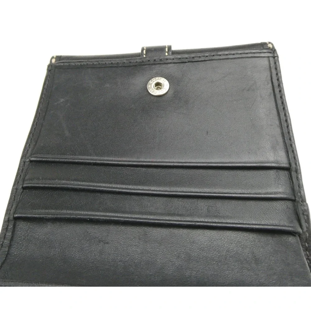 Coach Black Leather Soho Buckle Small Bifold Wallet
